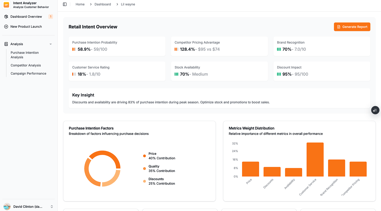 A preview of the Database web app